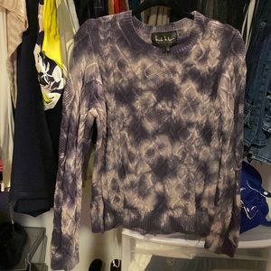 Nicole miller collection sweater blue tie dye